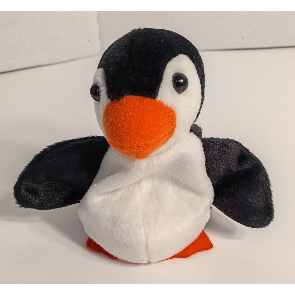 Vintage Zangeen Huggable Honeys Small Plush Penguin Bean Bag (1996) 90s Plush